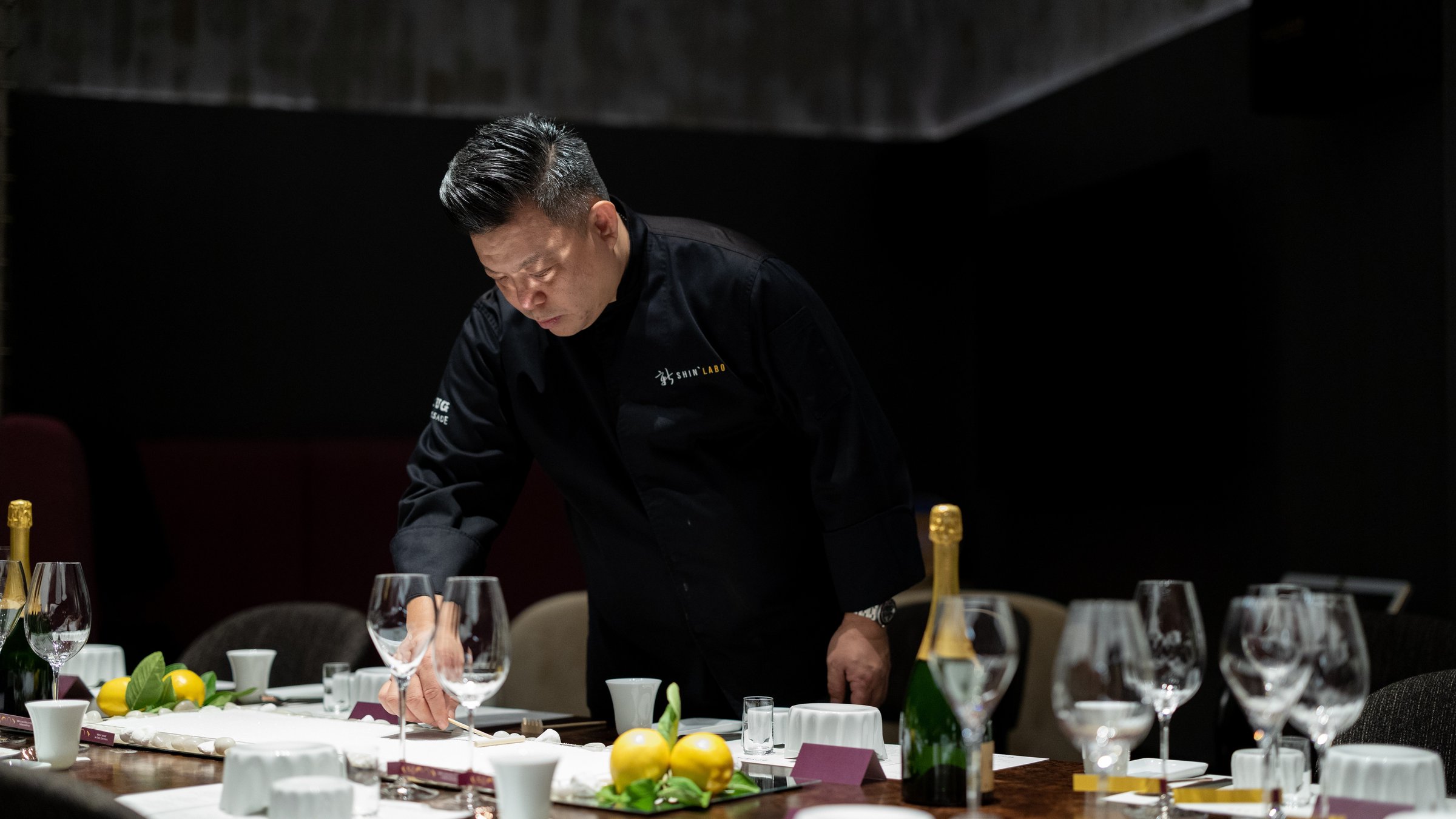 A moment from the Krug at Shin'Labo dinner, June 2023.