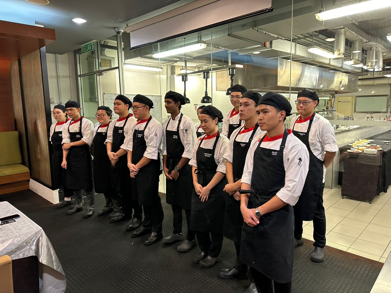The graduating class at Truffles Restaurant, executing their showcase menu