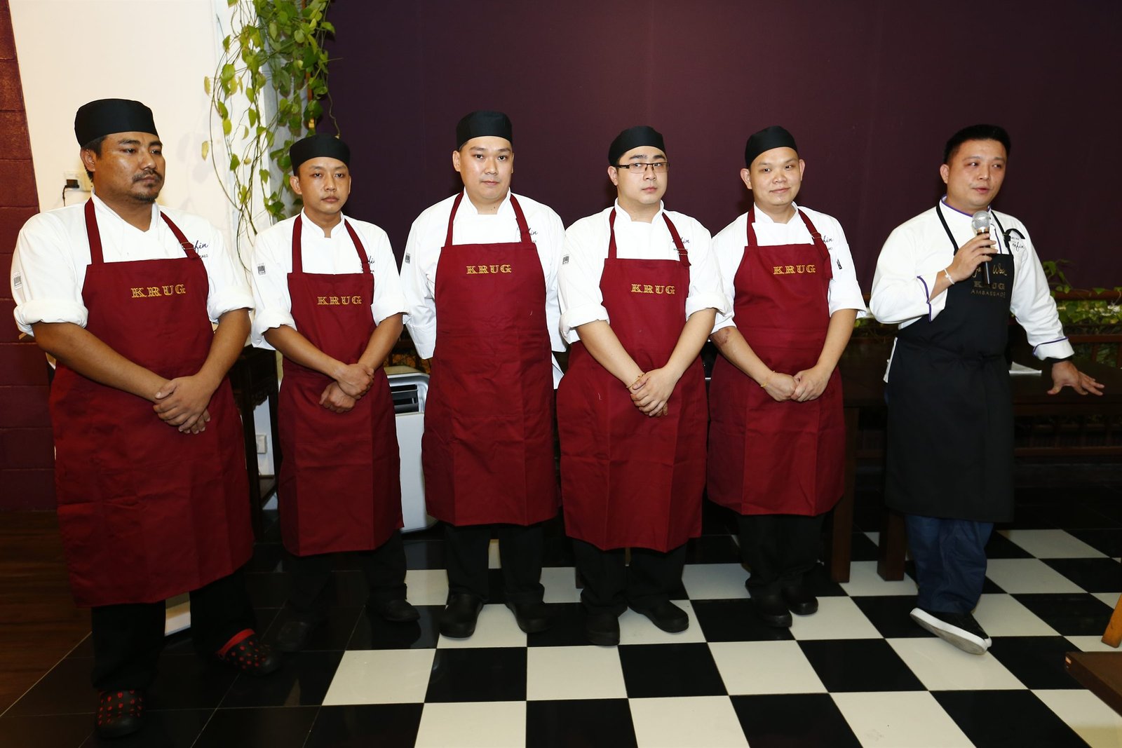 The original Krug Ambassade brigade at Brasserie Enfin, 2014.