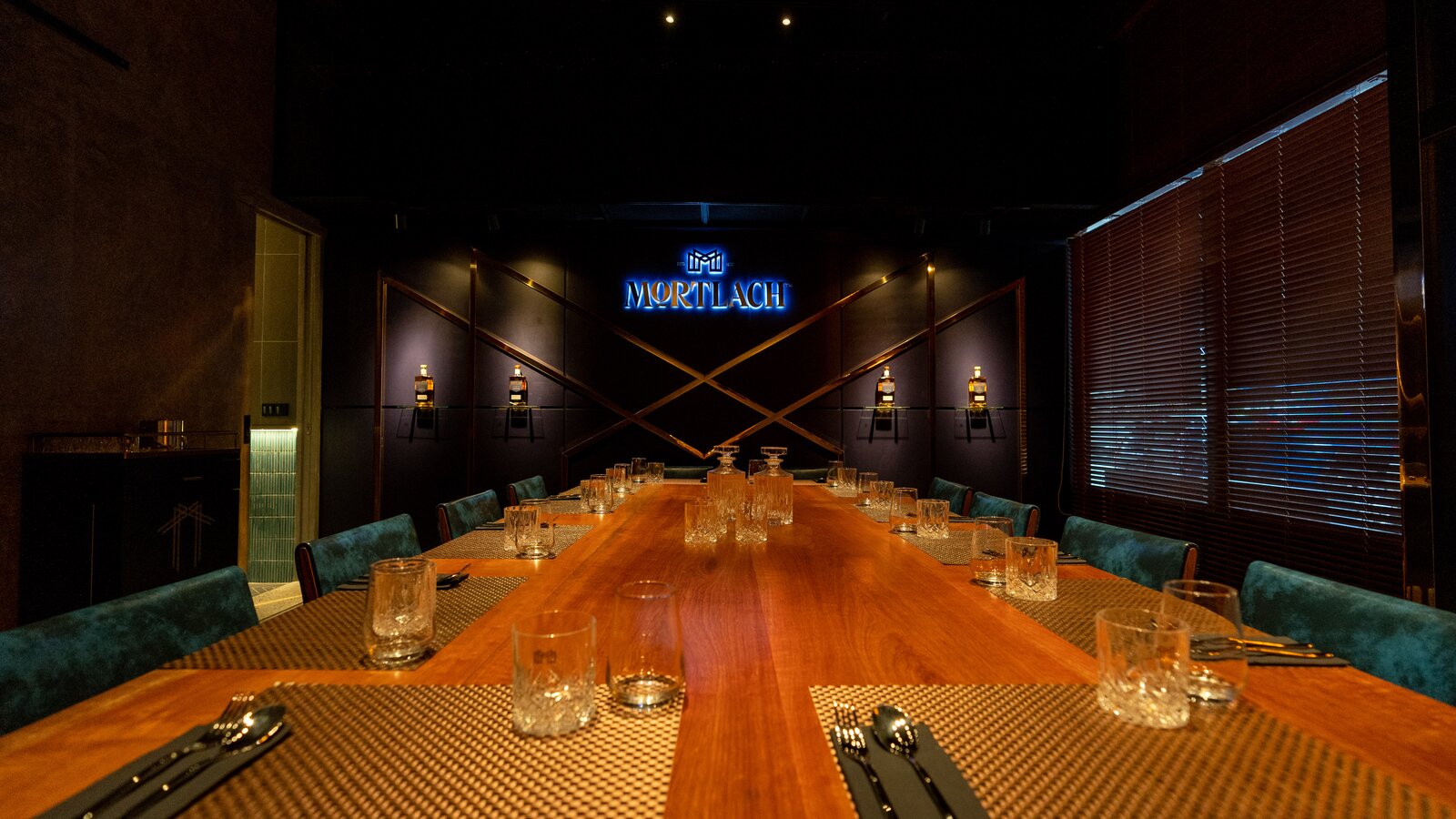 The Mortlach Room — twelve-seat private salon.